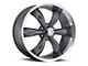 Vision Wheel Legend 5 Gunmetal Machined 6-Lug Wheel; 20x9; 20mm Offset (16-23 Tacoma)