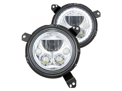 Vision X 7-Inch VX Series LED Headlight Kit with White Halo; Chrome Housing (18-25 Jeep Wrangler JL)