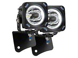 Vision X Optimus Halo LED Fog Light Kit; 15 Degree (97-06 Jeep Wrangler TJ)