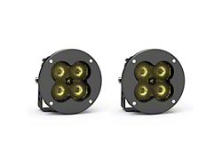 Vivid Lumen Industries FNG RR 3-Inch Round LED Yellow Light Pods; Driving Beam (Universal; Some Adaptation May Be Required)