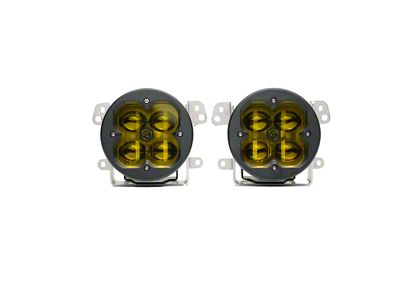 Vivid Lumen Industries FNG 3 Series Fog Light Kit; Yellow (18-24 Jeep Wrangler JL Rubicon & Sahara w/ Plastic Bumper)