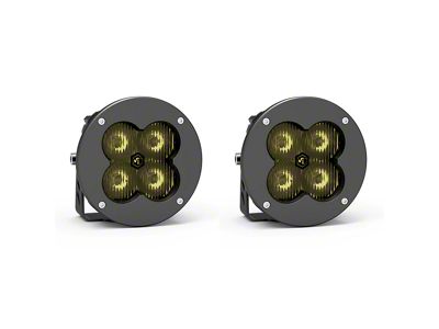 Vivid Lumen Industries FNG RR 3-Inch Round LED Yellow Light Pods; Driving Beam (Universal; Some Adaptation May Be Required)