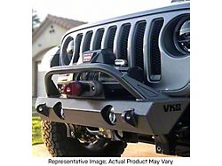 VKS Fabrication The Informant Front Bumper with Winch Hoop and Fog Light Mounts; Raw Steel (18-24 Jeep Wrangler JL)