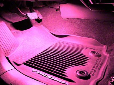 VLEDS Footwell Light Kit; Front and Rear; Coral Pink (10-19 4Runner)