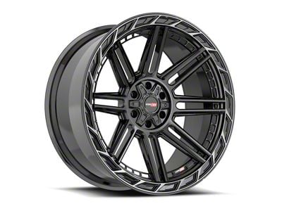 Vortek Off-Road VRP-501 Black Diamond Cut Ring with Dark Tint 6-Lug Wheel; 20x9; 0mm Offset (04-15 Titan)