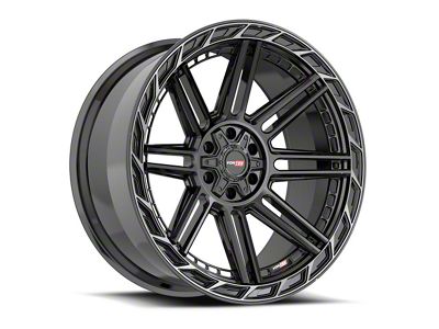 Vortek Off-Road VRP-501 Black Diamond Cut Ring with Dark Tint 6-Lug Wheel; 20x9; 18mm Offset (04-15 Titan)