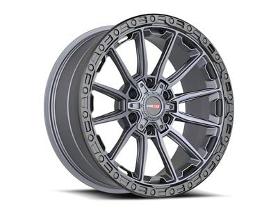 Vortek Off-Road VRT-601 Matte Titanium with Black Bead Ring 6-Lug Wheel; 20x10; -24mm Offset (04-15 Titan)