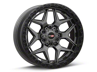 Vortek Off-Road VRT-603 Matte Titanium with Black Bead Ring 6-Lug Wheel; 18x9; 0mm Offset (04-15 Titan)