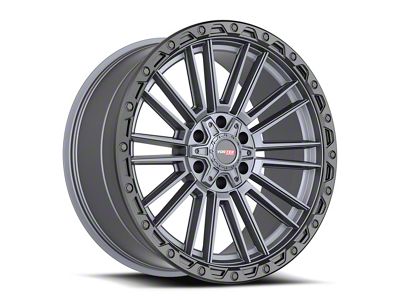 Vortek Off-Road VRT-604 Matte Titanium with Black Bead Ring 6-Lug Wheel; 18x9; 18mm Offset (04-15 Titan)