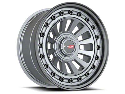 Vortek Off-Road VRD-702 Matte Gunmetal with Black Bolts and Lip 6-Lug Wheel; 17x9; -12mm Offset (10-24 4Runner)