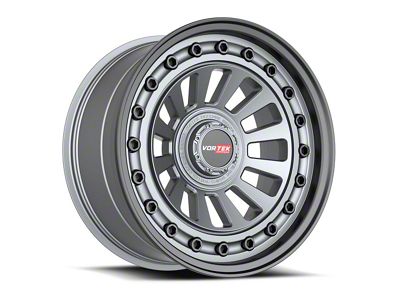 Vortek Off-Road VRD-702 Matte Gunmetal with Black Bolts and Lip 6-Lug Wheel; 18x9; 0mm Offset (10-24 4Runner)