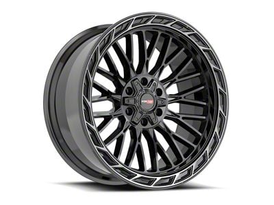 Vortek Off-Road VRP-502 Black Diamond Cut Ring with Dark Tint 6-Lug Wheel; 20x10; -18mm Offset (10-24 4Runner)