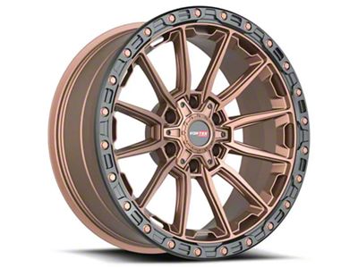 Vortek Off-Road VRT-601 Matte Bronze with Black Bead Ring 6-Lug Wheel; 17x9; 0mm Offset (10-24 4Runner)