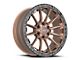 Vortek Off-Road VRT-601 Matte Bronze with Black Bead Ring 6-Lug Wheel; 17x9; -12mm Offset (10-24 4Runner)