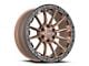 Vortek Off-Road VRT-601 Matte Bronze with Black Bead Ring 6-Lug Wheel; 18x9; -12mm Offset (10-24 4Runner)