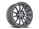 Vortek Off-Road VRT-601 Matte Titanium with Black Bead Ring 6-Lug Wheel; 22x12; -44mm Offset (10-24 4Runner)