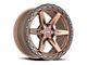 Vortek Off-Road VRT-602 Matte Bronze with Black Bead Ring 6-Lug Wheel; 17x9; 0mm Offset (10-24 4Runner)