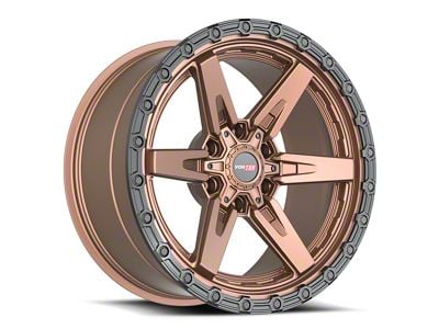 Vortek Off-Road VRT-602 Matte Bronze with Black Bead Ring 6-Lug Wheel; 17x9; -12mm Offset (10-24 4Runner)