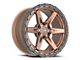 Vortek Off-Road VRT-602 Matte Bronze with Black Bead Ring 6-Lug Wheel; 18x9; -12mm Offset (10-24 4Runner)