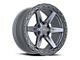 Vortek Off-Road VRT-602 Matte Titanium with Black Bead Ring 6-Lug Wheel; 17x9; 0mm Offset (10-24 4Runner)