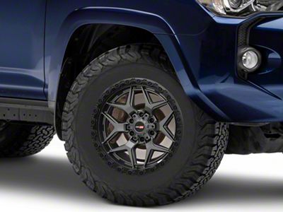 Vortek Off-Road VRT-603 Matte Titanium with Black Bead Ring 6-Lug Wheel; 17x9; 0mm Offset (10-24 4Runner)