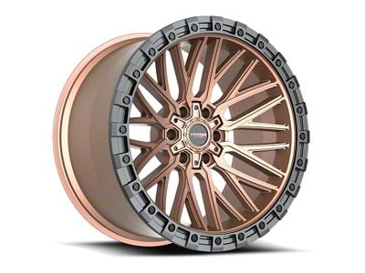 Vortek Off-Road VRT-608 Matte Bronze with Black Bead Ring 6-Lug Wheel; 17x9; 0mm Offset (10-24 4Runner)