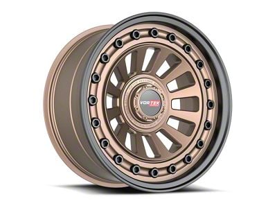 Vortek Off-Road VRD-702 Matte Bronze with Black Bolts and Lip 6-Lug Wheel; 17x9; 0mm Offset (03-09 4Runner)