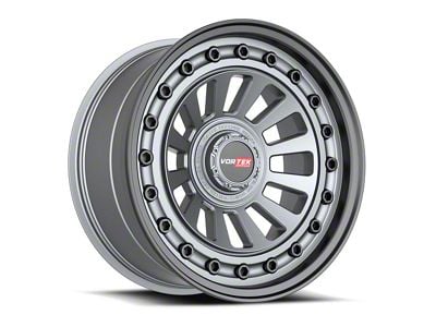 Vortek Off-Road VRD-702 Matte GunMetal with Black Bolts and Lip 6-Lug Wheel; 17x9; 0mm Offset (10-24 4Runner)