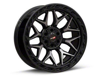 Vortek Off-Road VRP-504 Black Diamond Cut with Dark Tint 6-Lug Wheel; 20x9; 18mm Offset (03-09 4Runner)