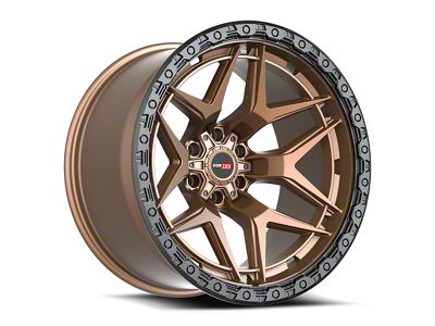 Vortek Off-Road VRT-603 Matte Bronze with Black Bead Ring 6-Lug Wheel; 20x12; -44mm Offset (10-24 4Runner)