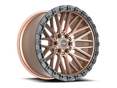 Vortek Off-Road VRT-608 Matte Bronze with Black Bead Ring 6-Lug Wheel; 17x9; -12mm Offset (03-09 4Runner)