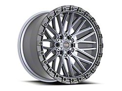 Vortek Off-Road VRT-608 Matte Titanium with Black Bead Ring 6-Lug Wheel; 17x9; 0mm Offset (21-24 Bronco, Excluding Raptor)