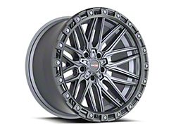 Vortek Off-Road VRT-608 Matte Titanium with Black Bead Ring 6-Lug Wheel; 18x9; 0mm Offset (21-24 Bronco, Excluding Raptor)