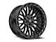 Vortek Off-Road VRP-502 All Black Center and Diamond Cut Ring with Dark Tint Wheel; 20x9; 12mm Offset (20-24 Jeep Gladiator JT)