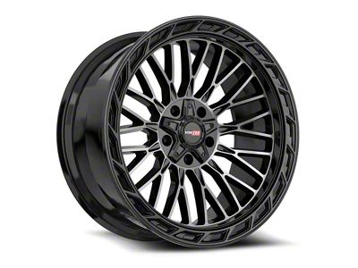 Vortek Off-Road VRP-502 Black Diamond Cut with Dark Tint Wheel; 20x10; -18mm Offset (20-24 Jeep Gladiator JT)