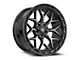 Vortek Off-Road VRP-504 Black Diamond Cut with Dark Tint Wheel; 20x10; -18mm Offset (20-24 Jeep Gladiator JT)