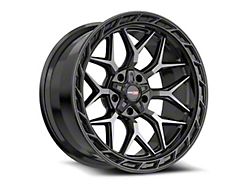 Vortek Off-Road VRP-504 Black Diamond Cut with Dark Tint Wheel; 20x10; -18mm Offset (22-24 Jeep Grand Cherokee WL)