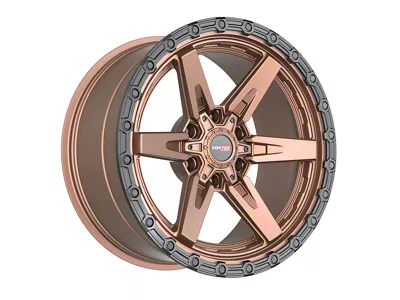 Vortek Off-Road VRT-602 Matte Bronze with Black Bead Ring 6-Lug Wheel; 17x9; 0mm Offset (05-15 Tacoma)