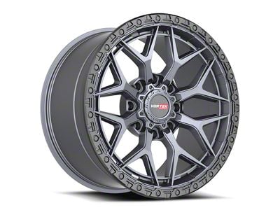 Vortek Off-Road VRT-603 Matte Titanium with Black Bead Ring 6-Lug Wheel; 17x9; -12mm Offset (16-23 Tacoma)