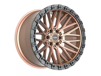 Vortek Off-Road VRT-608 Matte Bronze with Black Bead Ring 6-Lug Wheel; 20x12; -44mm Offset (24-25 Tacoma)