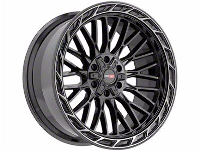 Vortek Off-Road VRP-502 Black Diamond Cut Ring with Dark Tint 6-Lug Wheel; 22x10; -18mm Offset (16-24 Titan XD)