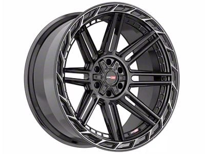 Vortek Off-Road VRP-501 Black Diamond Cut Ring with Dark Tint 6-Lug Wheel; 22x10; -18mm Offset (22-24 Tundra)