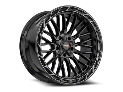 Vortek Off-Road VRP-502 All Black Center and Diamond Cut Ring with Dark Tint 5-Lug Wheel; 20x9; 0mm Offset (07-13 Tundra)