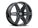 Voxx Sotto Gloss Black 6-Lug Wheel; 22x9; 25mm Offset (03-09 4Runner)