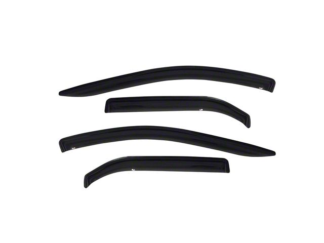 Wade Slim Wind Deflectors; Smoked (05-23 Tacoma Double Cab)