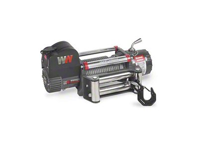 Warrior Winches Samurai 10,000 lb. 12v Electric Winch with Steel Cable (Universal; Some Adaptation May Be Required)