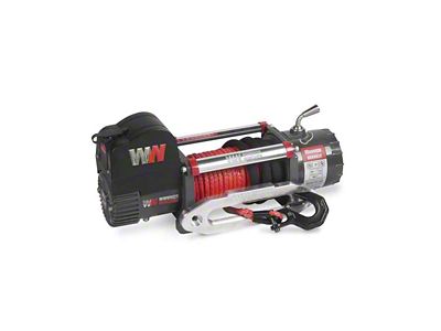 Warrior Winches Samurai 8,000 lb. 12v Electric Winch with Synthetic Rope (Universal; Some Adaptation May Be Required)