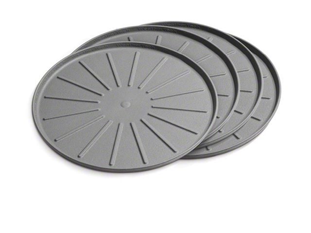 Weathertech 6-Inch Round Coaster Set; Grey