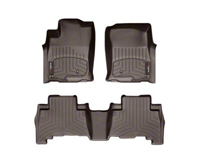 Weathertech DigitalFit Front and Rear Floor Liners; Cocoa (2010 4Runner w/ Passenger Side Floor Hook; 11-12 4Runner)