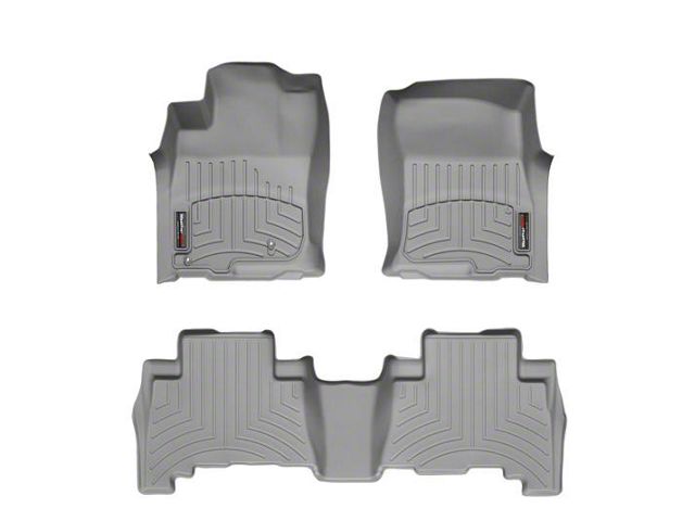 Weathertech DigitalFit Front and Rear Floor Liners; Gray (2010 4Runner w/o Passenger Side Floor Hook)